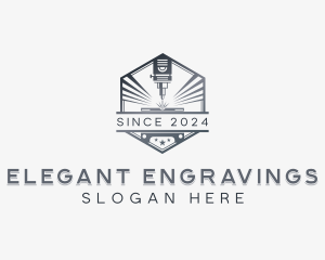 Laser Lathe Engraving logo design