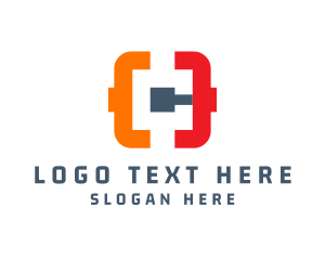 Online - Pipeline Code Letter C logo design