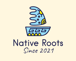 Native - Native Mayan Sailboat logo design