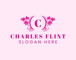 Pink Wreath Lettermark Logo