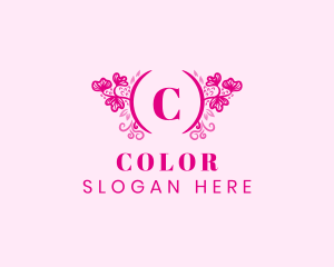 Perfume - Pink Wreath Lettermark logo design
