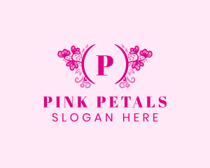 Pink Wreath Lettermark logo design