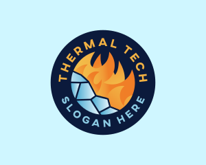 Ice Flame Thermal Cooling logo design