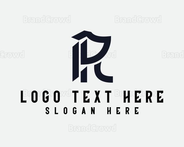 Gothic Tattoo Letter R Logo