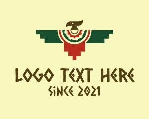 Museum - Geometric Quetzalcoatl  Bird logo design