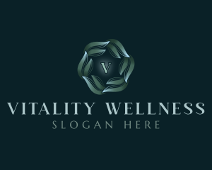 Natural Wellness Leaves logo design