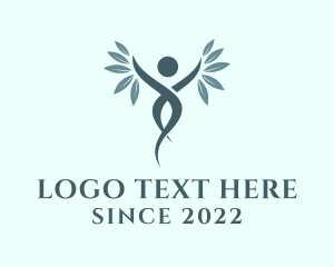 Yoga - Human Leaf Wellness logo design