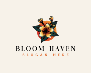 Hawaii Botanical Flower logo design