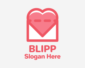 Heart Mail Envelope Logo