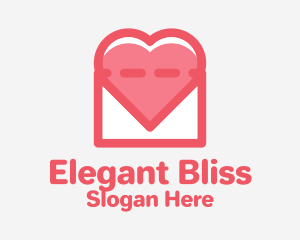 Boyfriend - Heart Mail Envelope logo design