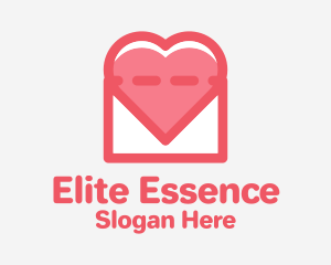 Girlfriend - Heart Mail Envelope logo design