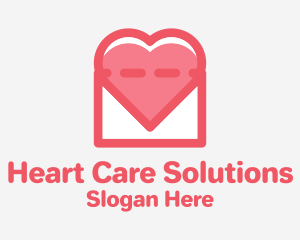 Heart Mail Envelope logo design