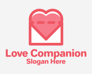 Boyfriend - Heart Mail Envelope logo design