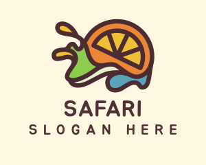 Splash Orange Fruit Logo