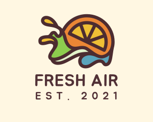 Splash Orange Fruit logo design