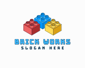 Toy Blocks Bricks logo design