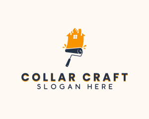 Paint Roller Home logo design