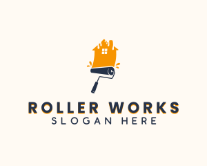 Paint Roller Home logo design