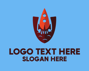 Shoot - Space Security Rocket logo design