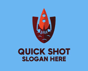 Shoot - Space Security Rocket logo design