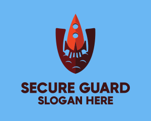 Space Security Rocket logo design