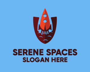 Space Security Rocket logo design