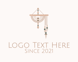 Curtain - Luxury Macrame Decor logo design