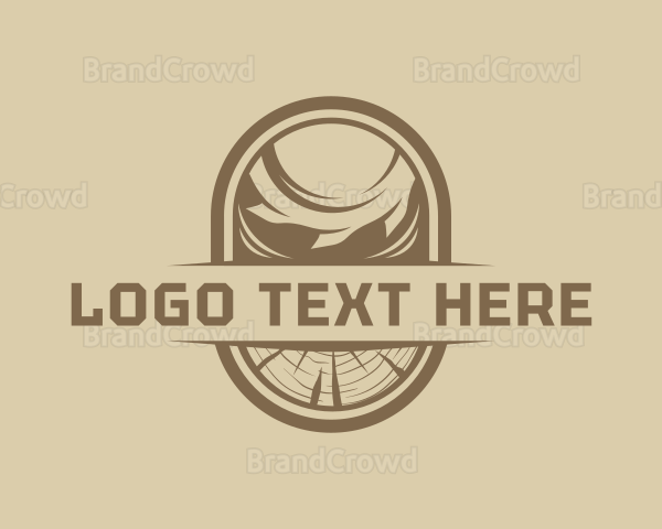 Sawmill Woodwork Tool Logo