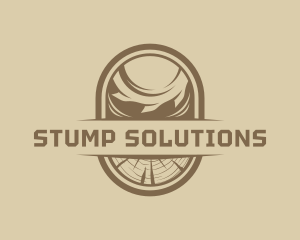 Stump - Sawmill Woodwork Tool logo design