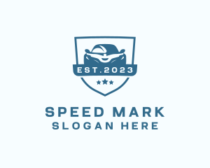 Sports Car Automotive Shield logo design