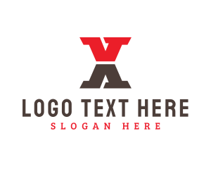Alphabet - Industrial Business Letter X logo design