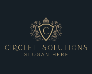 Circlet - Ornament Shield Crown logo design