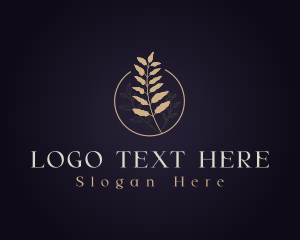 Eco - Luxury Botanical Leaf logo design