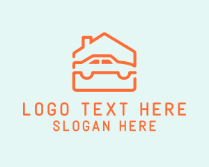 Transport - House Car Garage logo design