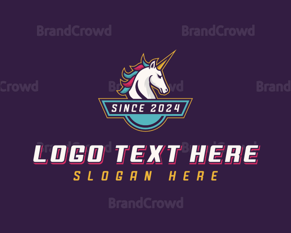 Gaming Unicorn Streamer Logo