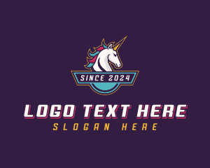Bi - Gaming Unicorn Streamer logo design