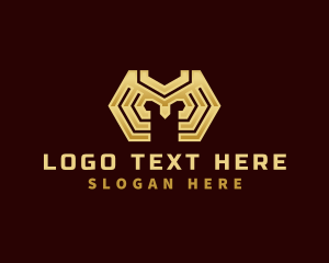Jewelry - Premium Technology Circuit Letter M logo design
