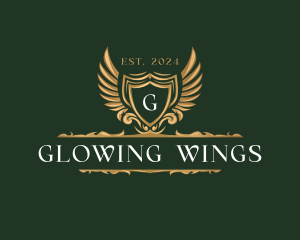 Wing Shield Crest logo design