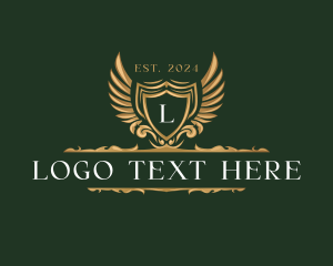 Elegant - Wing Shield Crest logo design