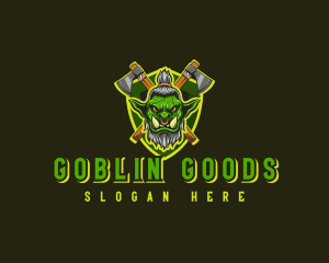 Goblin - Ogre Axe Weapon logo design