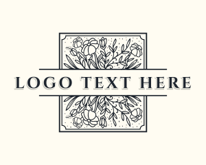 Floral Flower Garden Logo