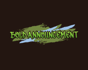 Announcement - Graffiti Artist Wordmark logo design
