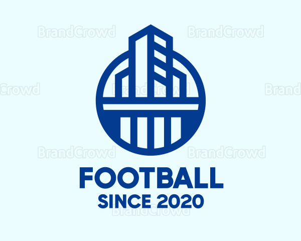 Blue Commercial Building Logo