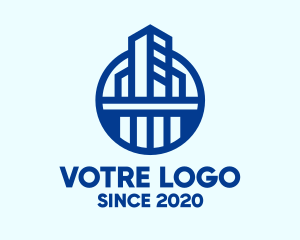 Office - Blue Commercial Building logo design