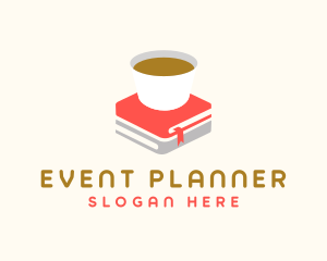 Hot Coffee - Coffee Book Cafe logo design