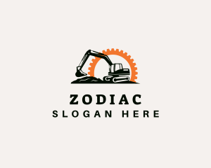 Cog Construction Excavator Logo