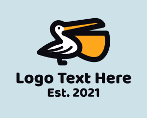 Stork - Pelican Bird Beak logo design