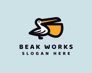  Pelican Bird Beak logo design