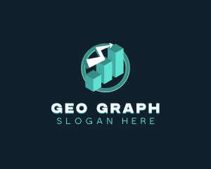 Isometric Finance Graph logo design