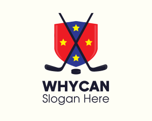 Ice Hockey Team Shield Logo